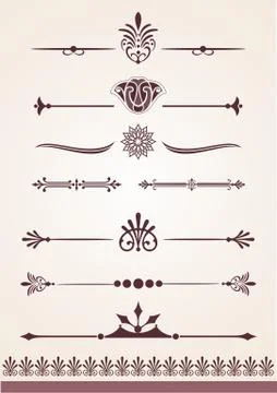 Page decorations and separators Stock Illustration