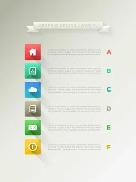 Page design layout Stock Illustration