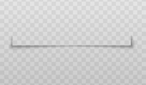 Page divider or paper shadow effect realistic vector illustration isolated. Illustrazione stock