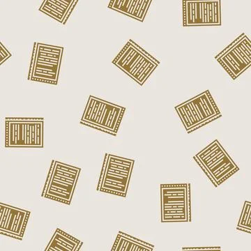 Page document file glyph seamless pattern Stock Illustration