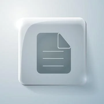 Page of the document. glass square icon Stock Illustration