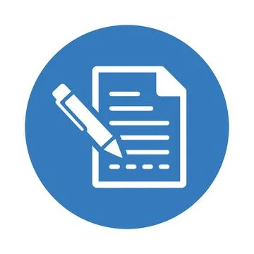Page, document, paper icon. Blue color design. Stock Illustration