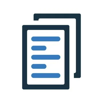 Page, document, paper icon. Editable vector logo. Stock Illustration