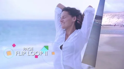 Page Flip Display Loop II - Apple Motion and Final Cut Pro X Template After Effects素材