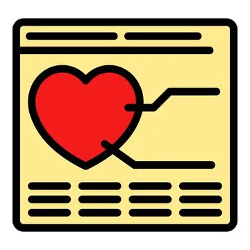 Like page interface icon color outline vector Stock Illustration