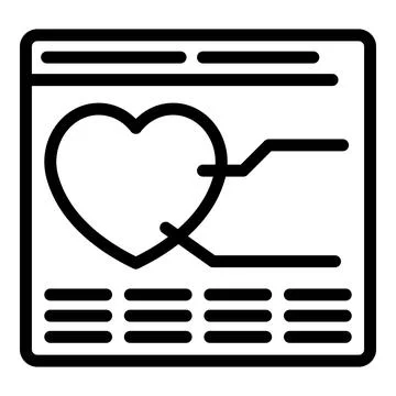 Like page interface icon, outline style 스톡 일러스트