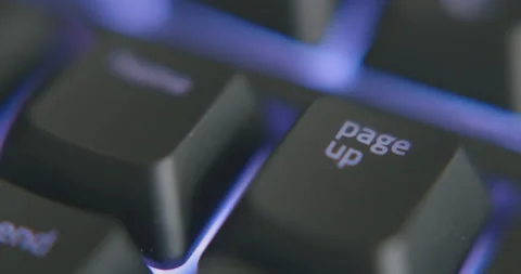 "Page Up" key being used - 60FPS RGB Keyboard Video stock 145856100