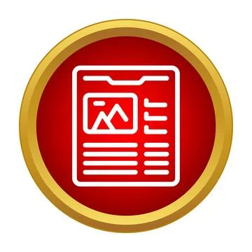 Page layout icon with content for web design Stock Illustration