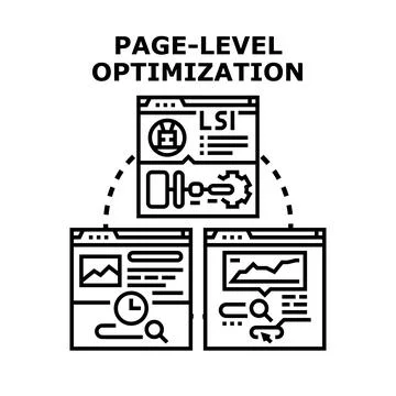 Page level optimization strategy for digital marketing success Stock Illustration