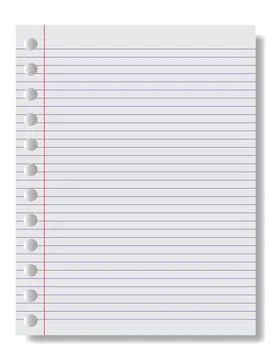 Page of lined yellow paper background for notice. Vector illustration Illustrazione stock