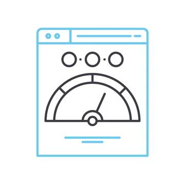 Page loading speed line icon, outline symbol, vector illustration, concept sign Stock Illustration