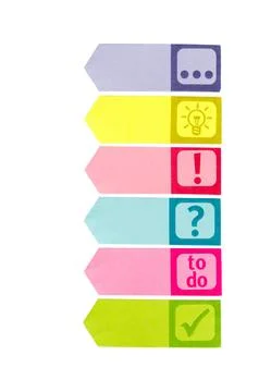 Page marker on white. Stock Photos