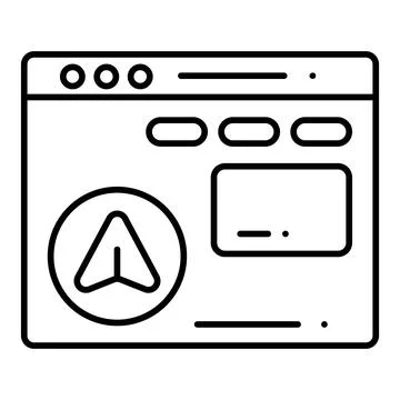 Page Navigation Line Icon Stock Illustration