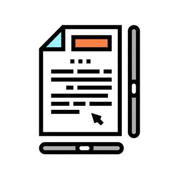 Page navigation scroll color icon vector illustration Illustrazione stock