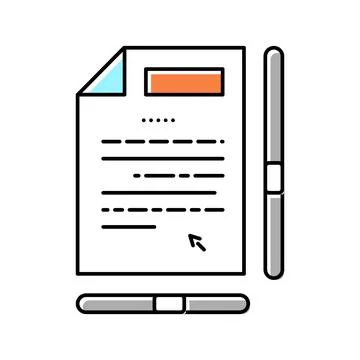 Page navigation scroll color icon vector illustration Illustrazione stock