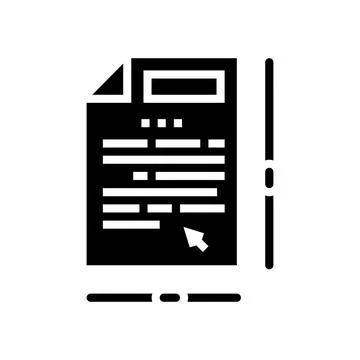 Page navigation scroll glyph icon vector illustration Stock Illustration