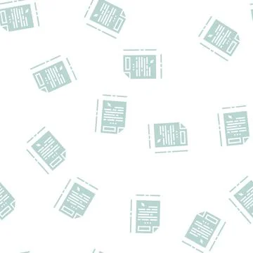 Page navigation scroll glyph seamless pattern Stock Illustration