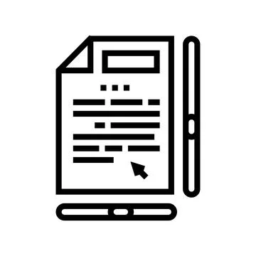 Page navigation scroll line icon vector illustration Illustrazione stock