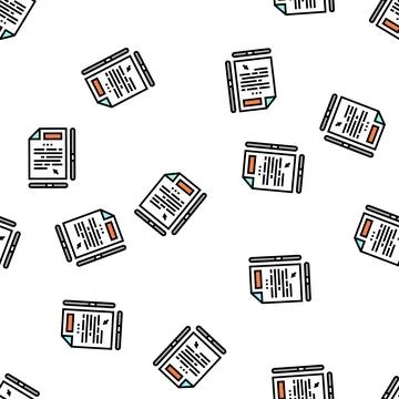 Page navigation scroll vector seamless pattern Stock Illustration