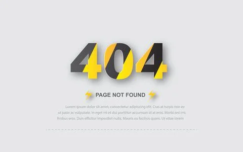 Page not found 404. 404 error page with Origami paper art and craft concept. Illustrazione stock