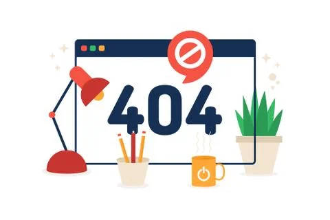 Page not found 404 design. Vector illustration 404 error web page concept. mi 스톡 일러스트
