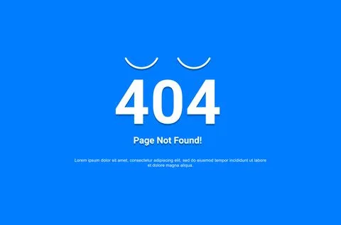 Page Not Found 404 Design Banner For Digital Media Stock Illustration