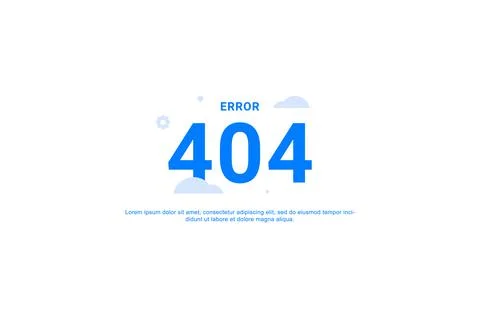 Page Not Found 404 Design Banner For Digital Media Stock Illustration