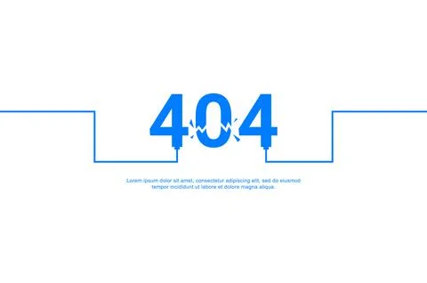 Page Not Found 404 Design Banner For Digital Media イラスト素材
