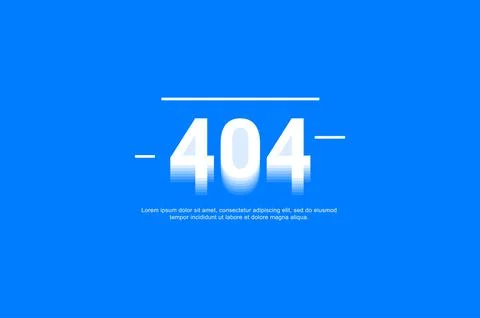Page Not Found 404 Design Banner For Digital Media Stock Illustration
