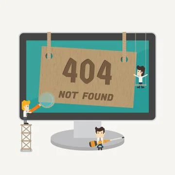 Page not found, 404 error Stock Illustration