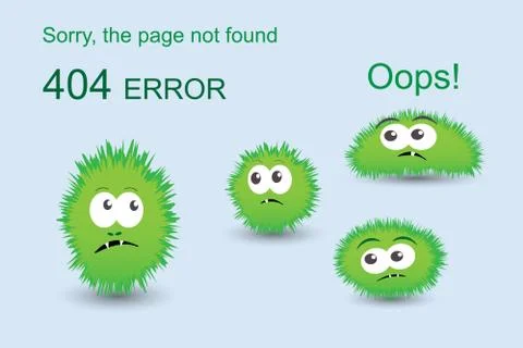 Page not found, 404 error Stock Illustration