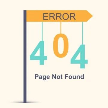 Page not found, 404 error Stock Illustration