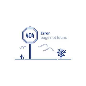 Page not found, 404 error, web page banner, search result concept Stock Illustration