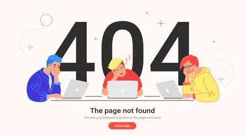The page not found 404 error Stock Illustration