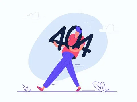The page not found 404 error Illustrazione stock