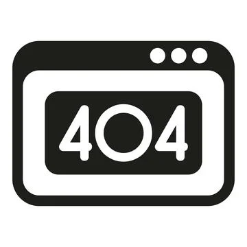 Page not found 404 error website browser icon Illustrazione stock