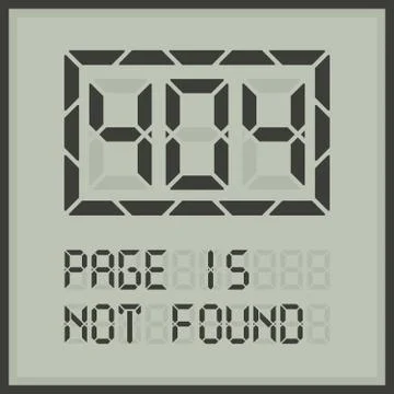 Page in not found digital error message Stock Illustration