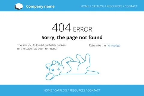 Page not found Error 404 Illustrazione stock