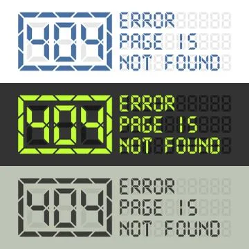 Page in not found error 404 message Stock Illustration
