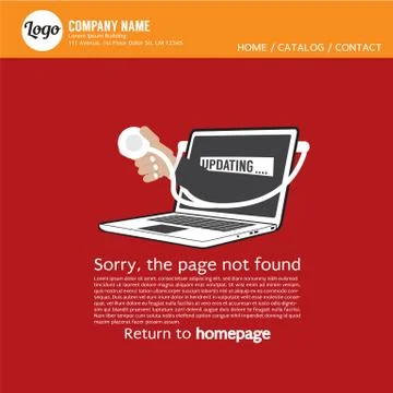 Page Not Found Error 404 Vector Illustration Stock Illustration