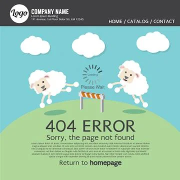 Page Not Found Error 404 Vector Illustration Stock Illustration