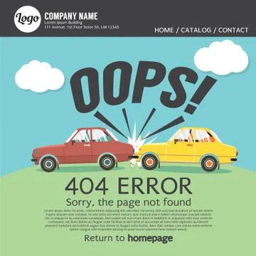Page Not Found Error 404 Vector Illustration Illustrazione stock