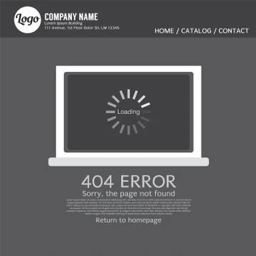 Page Not Found Error 404 Vector Illustration Stock Illustration