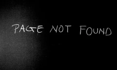 Page Not Found Error 404 written on a blackboard with chalk. 写真素材