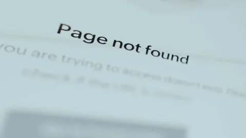 Page Not Found error message on screen Stock Footage 329751348