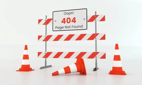 Page Not Found Error Sign Stock Illustration