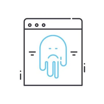 Page not found line icon, outline symbol, vector illustration, concept sign イラスト素材