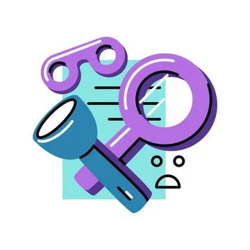 Page not found. Vector icon in bold line style Stock Illustration