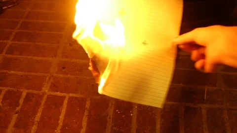 Page From Notebook Burns With Tracker Marks For Custom Text Stock Footage 106677120