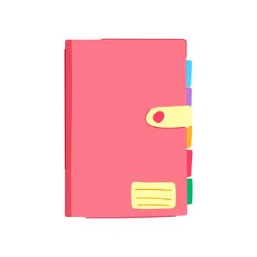 Page notebook cartoon vector illustration Stock Illustration